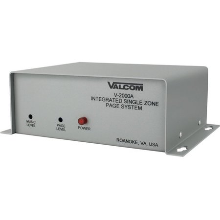VALCOM One-Way, 1 Zone, Page Control w/ Built-In Power Provides A Background V-2000A